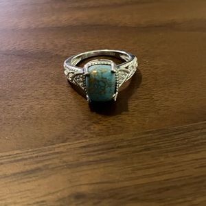 Mojave Blue Turquoise and 9.25 Sterling Silver Ring